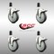Service Caster 5 Inch 316SS Thermoplastic Rubber Swivel 1-1/2 Inch Stem Caster Set Lock Brake SCC-SS316TTLEX20S514-TPRB-112-4 - alternate 3